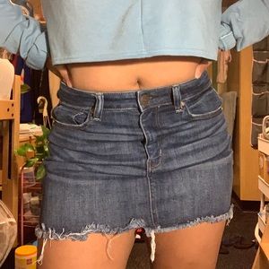 American Eagle jean skirt with side zippers